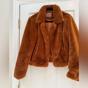 Blank NYC Teddy Jacket in Rich Brown -
Large